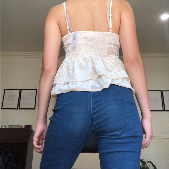 American Eagle Off-White, Light Pink Tank Top - Picture 5 of 6